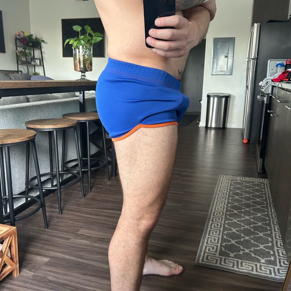 Blue and Orange Athletic Shorts